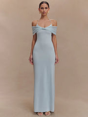 Off Shoulder Strapless Maxi Dress