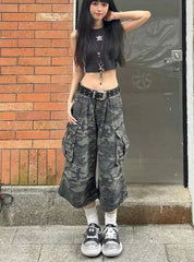 Camouflage Straight Calf Pant