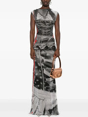 Animal Print O-neck Sheath Party Dress