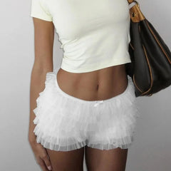 White Lolita Pettipants Ruffle Short