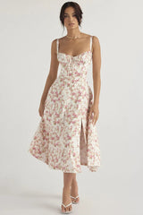 Halter Solid High-End Floral Dress