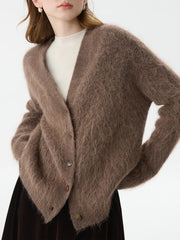 Alpaca V-neck Chic Warm Knit Cardigan