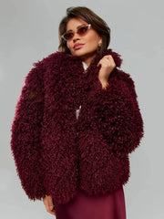 Oversize Faux Fox Fur Winter Coat