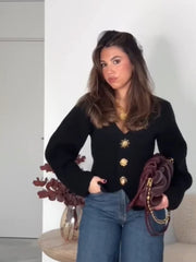 Elegant Loose Street V-neck Cardigan