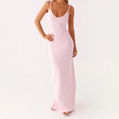 Cut Out Spaghetti Strap Maxi Bodycon Dress