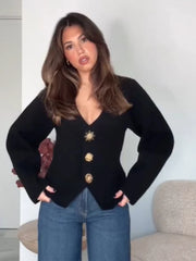 Elegant Loose Street V-neck Cardigan