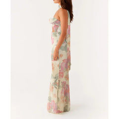 3D Flower Off Shoulder Mermaid Vacation Dress
