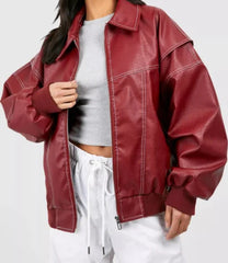 Zipper Suede Cropped Short Coat