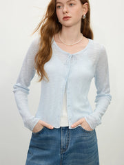 Thin Long Sleeve Knit Summer Cardigan