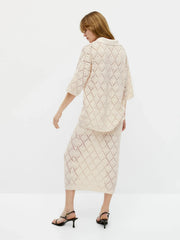 Slim Flowy Crocheted Hollow Skirt