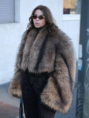 Retro Plush Imitation Mink Fur Coat