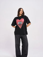 Food Graphic Grunge Oversized T-shirt