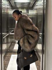 Retro Plush Imitation Mink Fur Coat