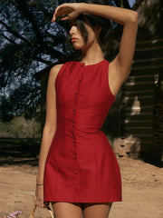 Sleeveless O Neck Bodycon Mini Vacation Dress
