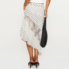 Zip Low Waist Floral Lace Skirt