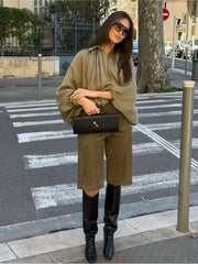 Satin Pleated Bomber Zipper Coat