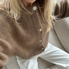 Y2K O-neck Lazy Fit Knit Cardigan