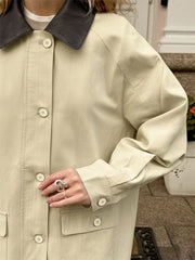 Trench Patchwork High Waist Coat