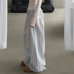 Striped Patchwork Waist Pant
