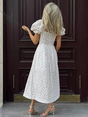 Off-Shoulder Print Split Slim Maxi Dress