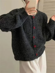 Ribbed Patchwork Knitwear Coat