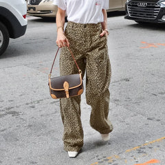 Leopard Print Wide Leg Pant