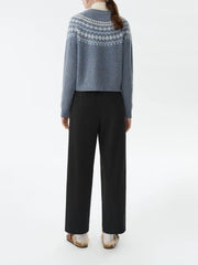 Vintage Jacquard Knit Winter Cardigan