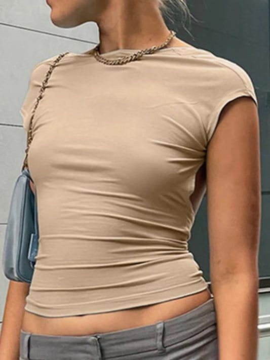 AMY FASHION - Backless Multi Ways Wear Skinny Basic Summer Crop Top