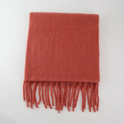 Cashmere Scarves for Women - Thick and Warm Muffler with Tassel Detail