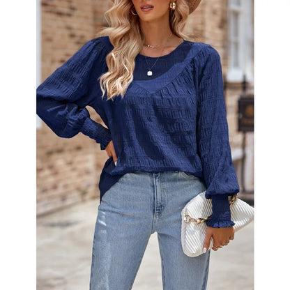 Casual Floral Oversized Elegant Youth Female Tops Blouse