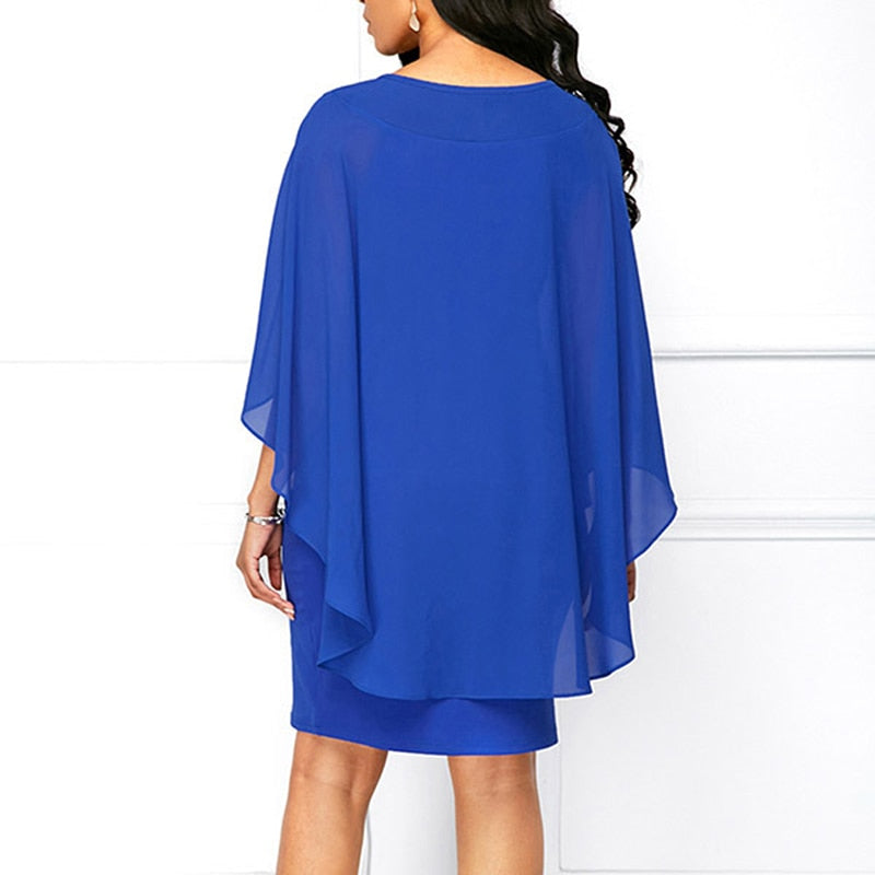 2024 Solid Color O-Neck Casual Loose Plus Size Dress