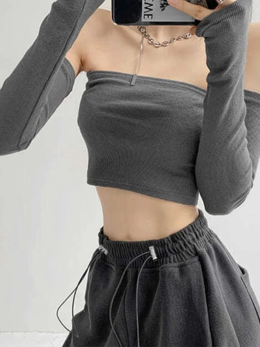 AMY - Streetwear Sexy Camis Tube Summer Skinny Harajuku Crop Top