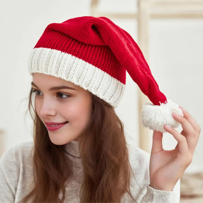 Knitted Santa Cosplay Holiday Beanie Hat