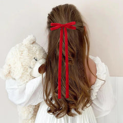 Large Velvet Wedding Long Ribbon Hair Accessory Accessories-L