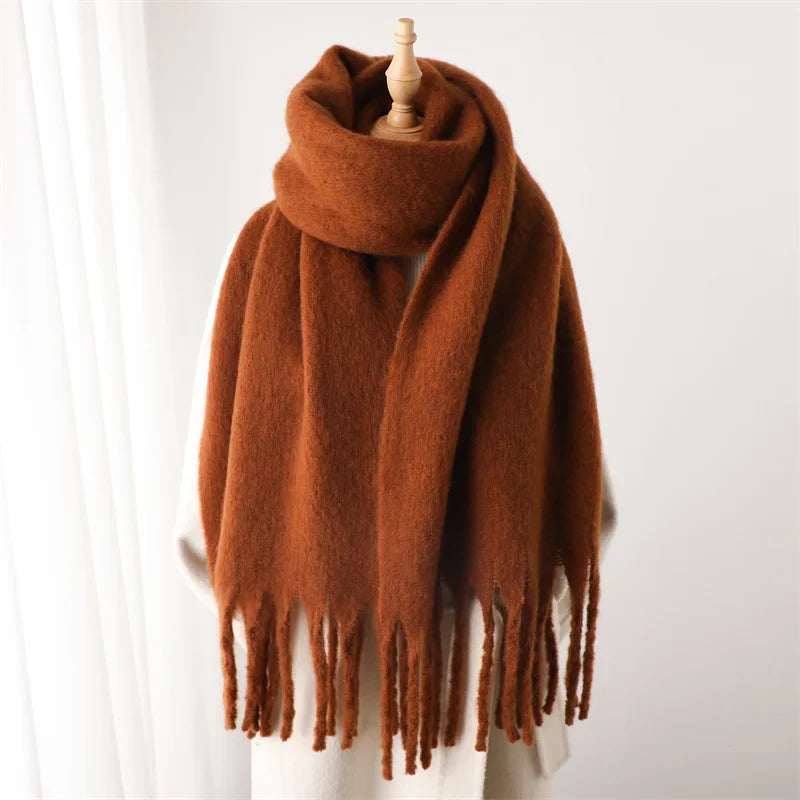 Cashmere Winter Pashmina Blanket Wrap - Thick and Soft Scarf