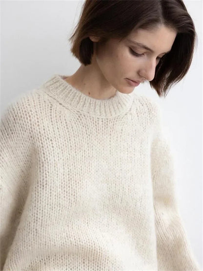 Women 24th Autumn Winter New Mohair Lazy Feeling Loose Wool Stylish Sweater