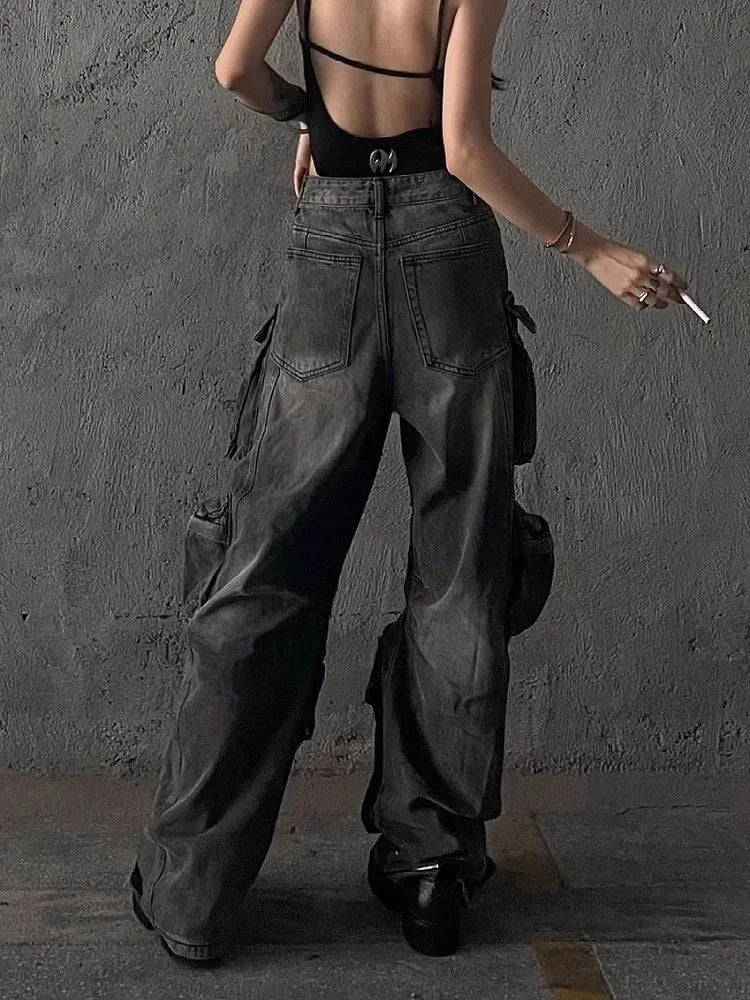 Halloween Pants Baggy Y2K Goth Cyber