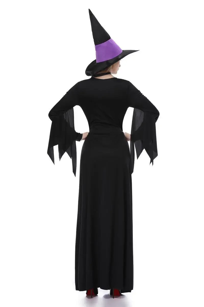 Witch Playing Halloween Role Cosplay Costume Dress Purple Women