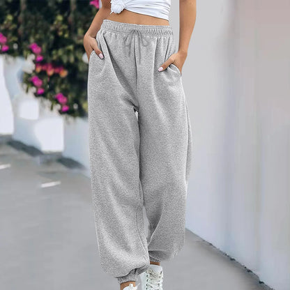 High Waist Ankle Tied Thick Long Autumn New Baggy Fashion Trouser