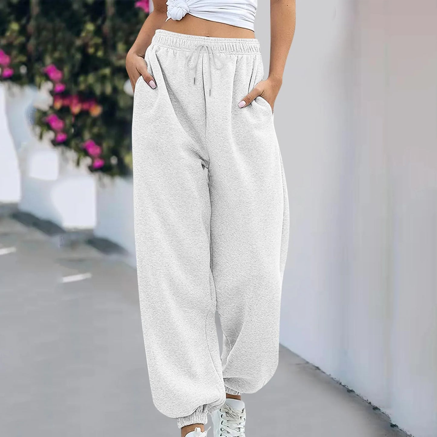 High Waist Ankle Tied Thick Long Autumn New Baggy Fashion Trouser