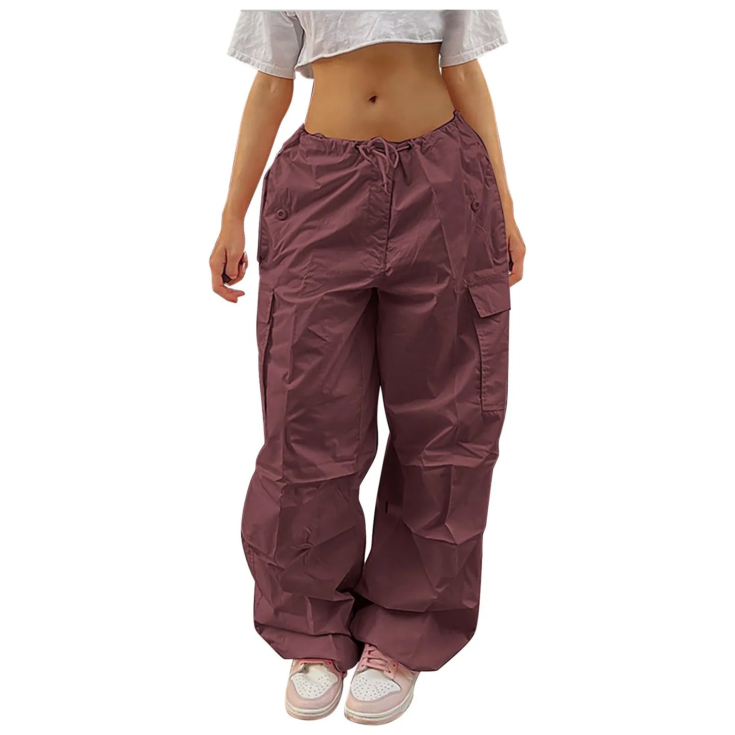 Y2K Cargo Casual Vintage Drawstring Tech Streetwear Hip Hop Baggy Trouser