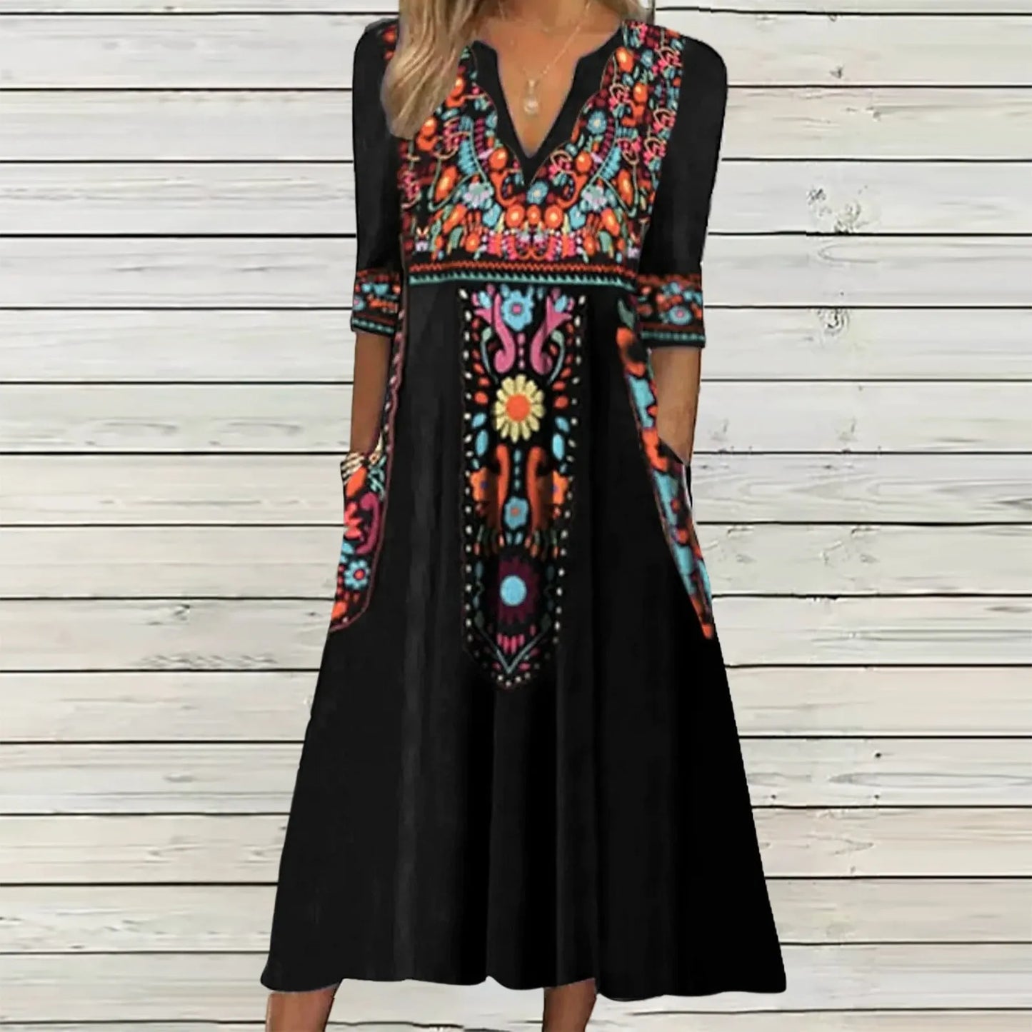 Amy Fashion - Casual Comfort Elegant Beach Summer Boho Dress