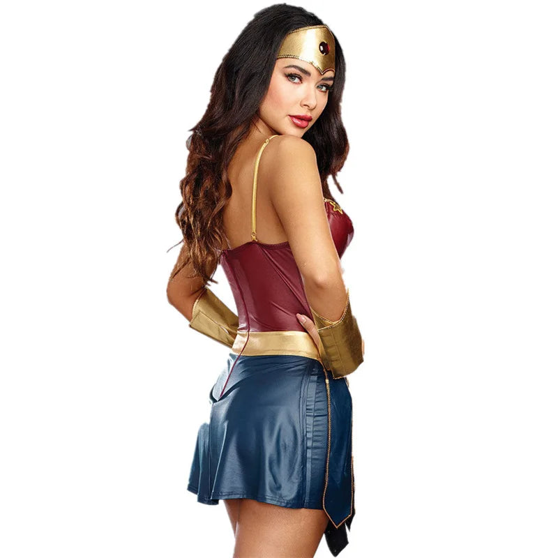 Wonder Woman Cosplay Dress Superman Corset Costume Halloween Carnival