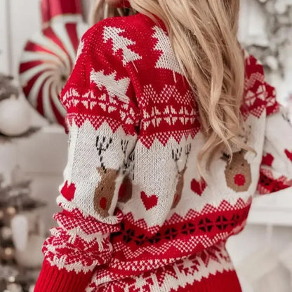 Christmas Casual Soft O Neck Long Sleeve Warm Thick Winter Sweater