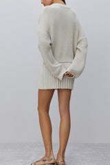 Floral Rose Long Sleeve Knit Sweater