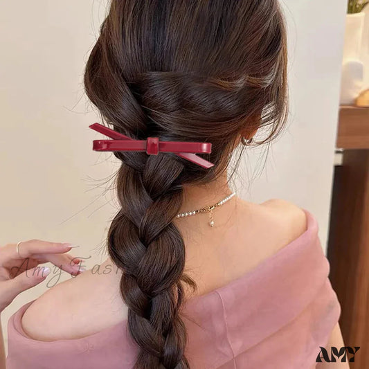 Acrylic Christmas Hair Accessory - Chic Plain Color