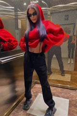 Solid Long Sleeve Heart Cutout Hoodie