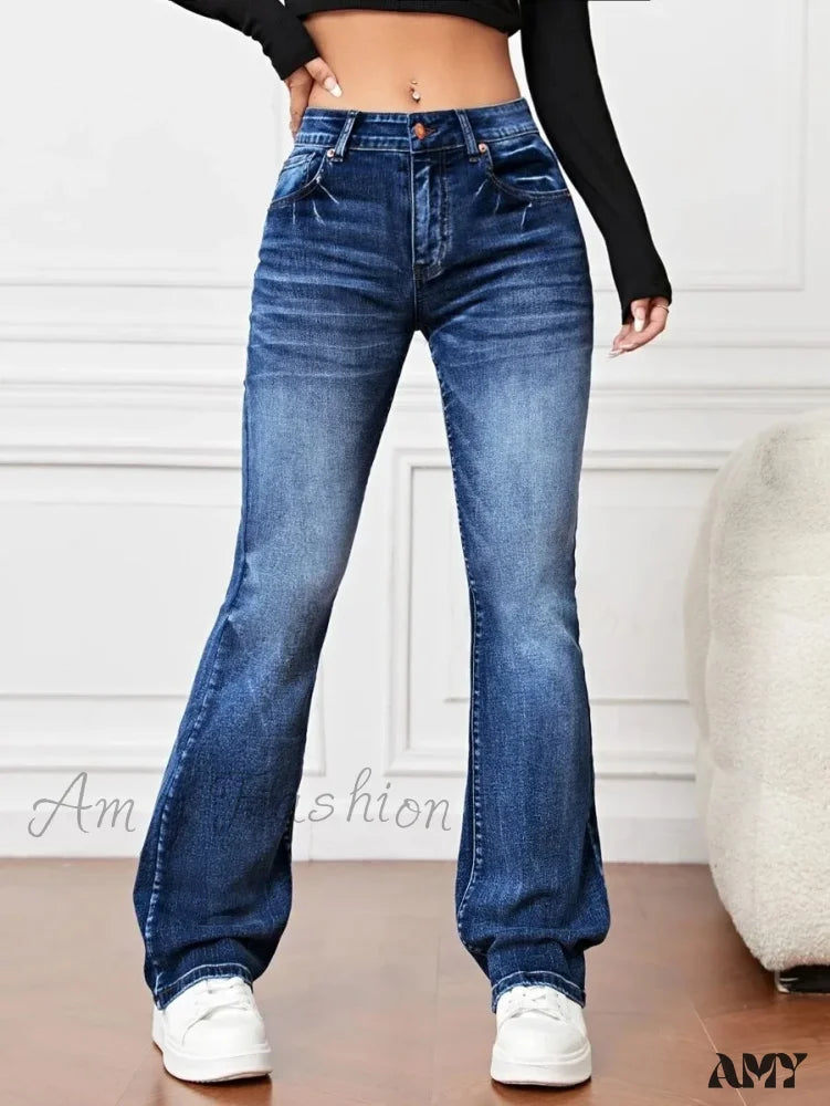 Amy Fashion - 2024 Fall Stretch Denim High Waist Casual For Women Female Clothing S-2Xl Drop