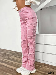 Amy Fashion - 2024 New European And American Streetwise Stretch Patch For Women High Street