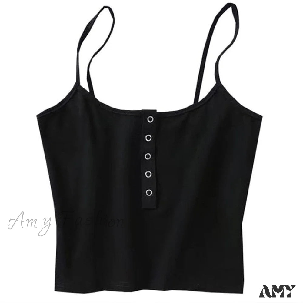 Amy Fashion - Backless Hollow Out Fitness Sleeveless Short Crop Tops Black2 / M